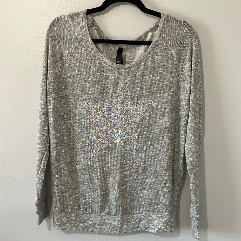 Aeropostale Sequin Star Sweater Medium